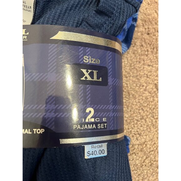 Essential Loungewear By Seven Apparel 2-Piece Pajama Set Mens Size XL Warm Cozy - Picture 5 of 6